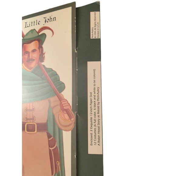 Vtg Rare PECK-GANDRE Paper Dolls ROBIN HOOD & MAID MARIAN Friar Tuck Little John - Picture 6 of 10